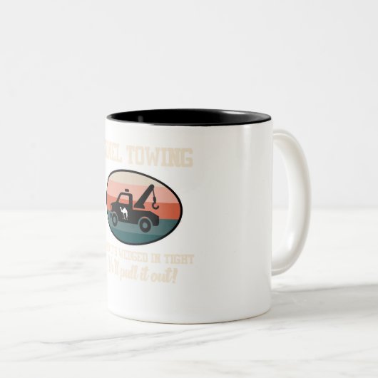 Camel Towing Sarcasm Animal Lover Camels Hausbesit Zweifarbige Tasse (VorderseiteRechts)