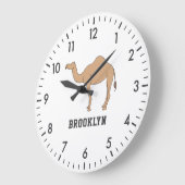 Camel Unique Boy Birthday Personalisierter Individ Große Wanduhr (Winkel)