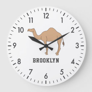 Camel Unique Boy Birthday Personalisierter Individ Große Wanduhr