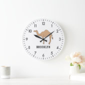 Camel Unique Boy Birthday Personalisierter Individ Große Wanduhr (Zuhause)
