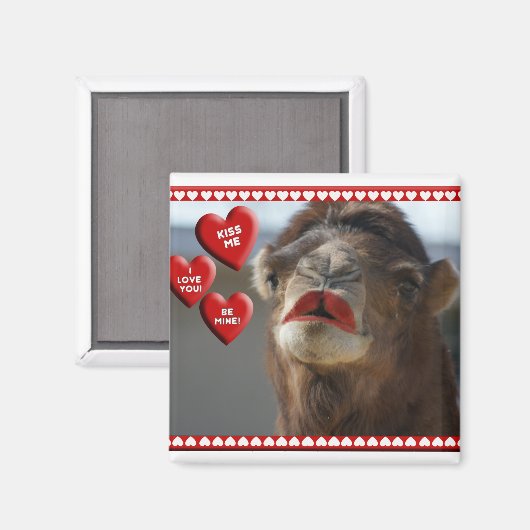 CAMEL VALENTINE - LIPSTICK TRAGEN - KISS MIR! MAGNET (Vorderseite/Rückseite)