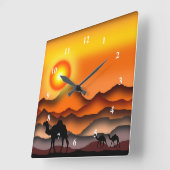 Camel Wall Clock Quadratische Wanduhr (Winkel)