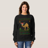 Camel Weihnachtsmannmütze Matching Ugly Camel Weih Sweatshirt (Vorne ganz)