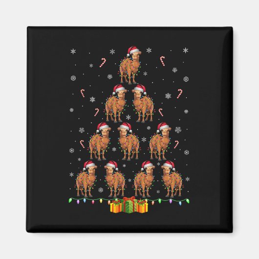 Camel Weihnachtsmannmütze Xmas Lights Männer Weihn Magnet (Vorne)