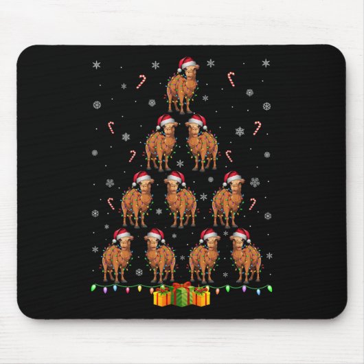 Camel Weihnachtsmannmütze Xmas Lights Männer Weihn Mousepad (Vorne)