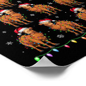 Camel Weihnachtsmannmütze Xmas Lights Männer Weihn Poster (Ecke)