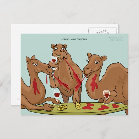 Camel Weinprobe Postkarte (Vorne/Hinten)