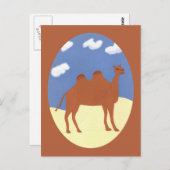 Camel Whimsical über die Dünen der Wüste Postkarte (Vorne/Hinten)