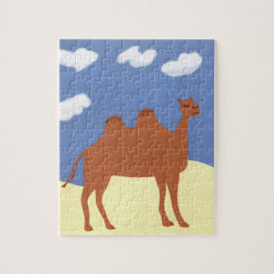 Camel Whimsical über die Dünen der Wüste Puzzle