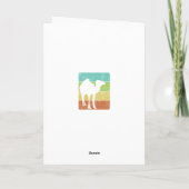 Camel White Silhouette Custom Birthday Card Karte (Rückseite)
