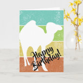 Camel White Silhouette Custom Birthday Card Karte (Gelbe Blume)