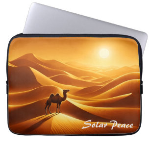 Camel Wüste Sand sonnengelbes Tier Ägypten Kunst Laptopschutzhülle