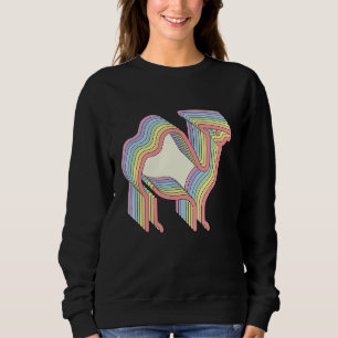 Camel Yikes Aesthetic Rainbow Animal Pastel Vintag Sweatshirt