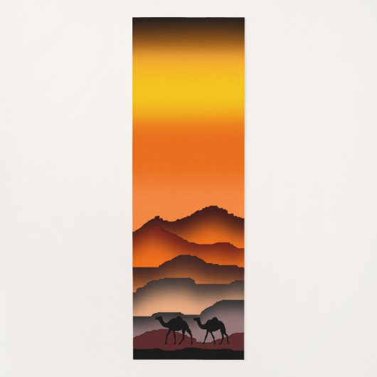 Camel Yoga Mat Sunset Wüste Yogamatte (Vorderseite)