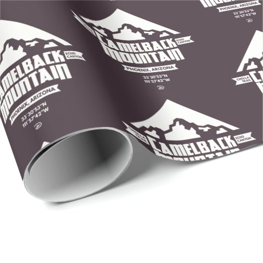Camelback Mountain (Dark) - Wrapping Paper Geschenkpapier (Rolleneckpunkt)