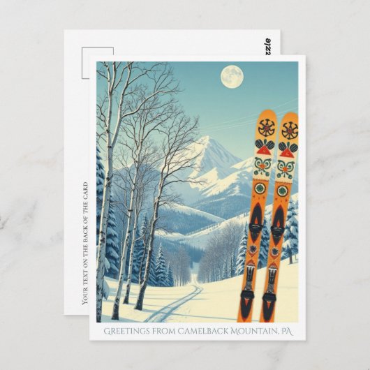 Camelback Mountain PA Skiurlaub Postkarte (Vorne/Hinten)