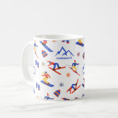 Camelback Pennsylvania Ski Snowboard Muster Kaffeetasse (Vorderseite Links)