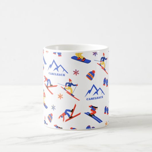 Camelback Pennsylvania Ski Snowboard Muster Kaffeetasse (Mittel)