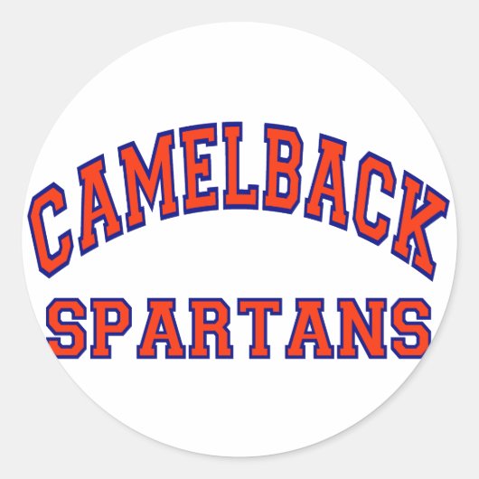 Camelback Spartans Runder Aufkleber (Vorderseite)