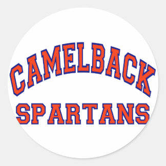 Camelback Spartans Runder Aufkleber