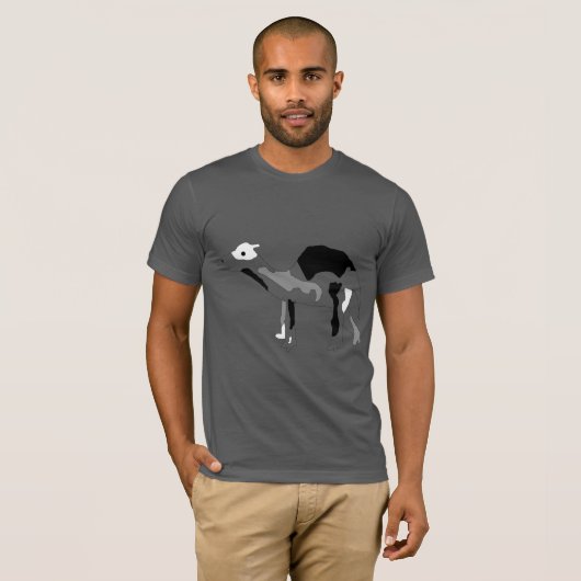 Camelflage Grayscale Bekleidung T-Shirt (Vorne ganz)
