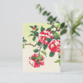Camelia Nishimura Hodo ukiyo-e Blume Kunst Postkarte (Stehend Vorderseite)