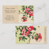 Camelia Nishimura Hodo ukiyo-e Blumenkunst Visitenkarte (Vorne/Hinten)