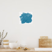 Camelia Pop Aquamarin Poster (Küche)