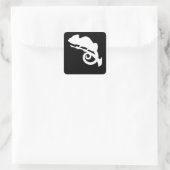 Camelion Lizard Gecko Amphibientiergeschenk Quadratischer Aufkleber (Tasche)