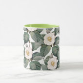 Camellia Florals on White Tasse (Zentrum)