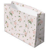 Camellia Garten Große Geschenktüte (Rückseite Schrägansicht)