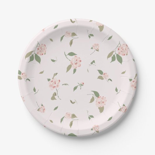 Camellia Garten Pappteller (Vorderseite)