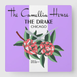 Camellia House, Drake Hotel, Chicago; 1940-1977 Quadratische Wanduhr