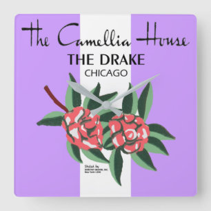 Camellia House, Drake Hotel, Chicago; 1940-1977 Quadratische Wanduhr