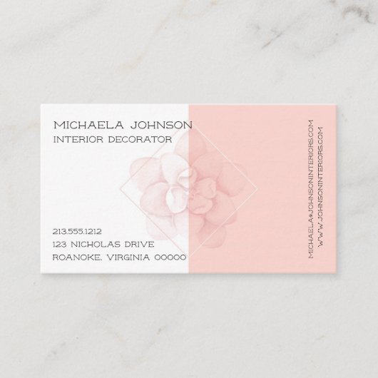 Camellia Pink Visitenkarte (Vorderseite)