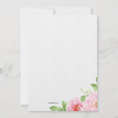 Camellia Probe Dinner Party Einladung (Rückseite)