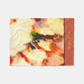 Camellia Prose - Sans Pros (Mit Monogramm) Fleecedecke (Vorderseite (Horizontal))