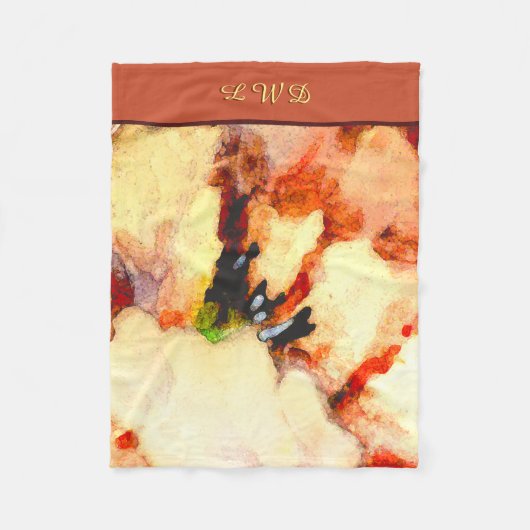 Camellia Prose - Sans Pros (Mit Monogramm) Fleecedecke (Vorderseite)