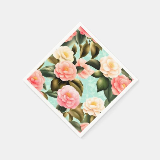 Camellia Retro Pastel Serviette (Ecke)