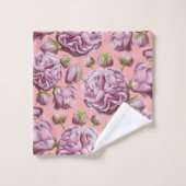 Camellia Rose Garden Blume Badetuch Set (Waschlappen)