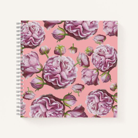Camellia Rose Garden Blume Notebook Notizblock (Vorderseite)