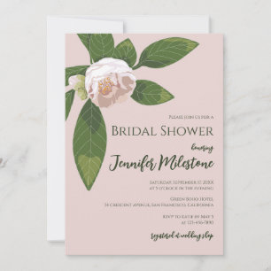 Camellia und die Vegetation Einfaches Brautparty Einladung