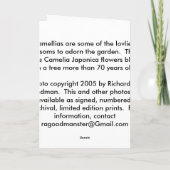 CAMELLIAS KARTE (Rückseite)