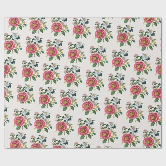 Camellias Wrapping Paper Geschenkpapier (Flach)