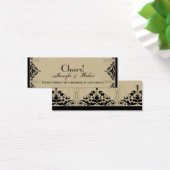 Camelot Gold Black Scrolls Wedding Drink Ticket (Schreibtisch)