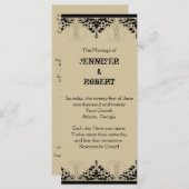 Camelot Gold mit Black Scrolls Wedding Program Programm (Vorne/Hinten)