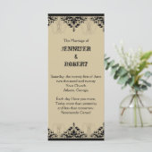 Camelot Gold mit Black Scrolls Wedding Program Programm (Stehend Vorderseite)