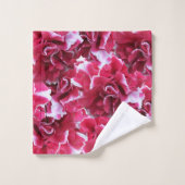Camelot Red Floral Badhandtuch Set (Waschlappen)