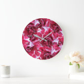 Camelot Red Floral Große Wanduhr (Zuhause)