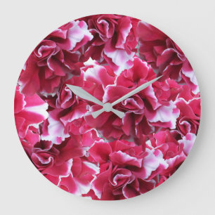 Camelot Red Floral Große Wanduhr